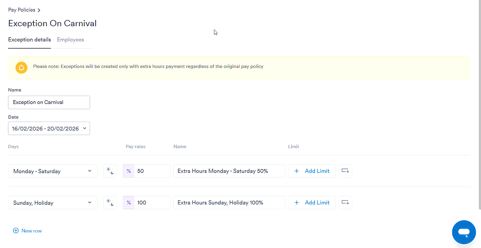 How to create an extra hours payment exception? – Day.io